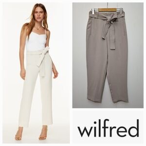 WILFRED Tie-Front Pant Taupe Size 6